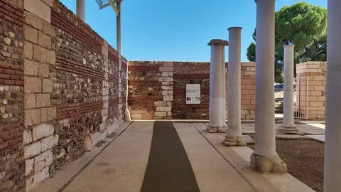 Ancient city of Sardes. The ruins of Sard.  Stock Footage 290790953