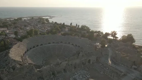 The Ancient City of Side. Stock Footage 164917622