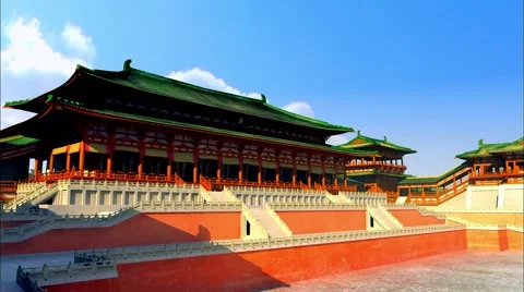 The ancient city of the tang dynasty，animation  Stock-Footage 58367442