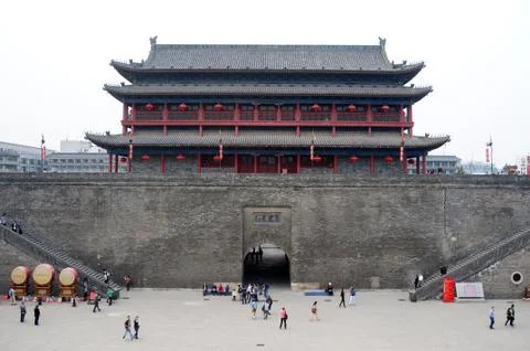 Ancient city wall Stock Photos