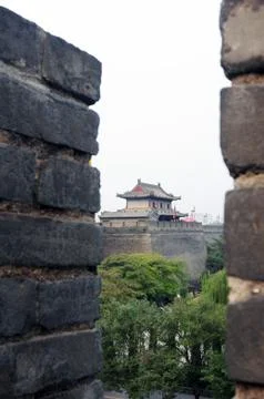 Ancient city wall Stock Photos