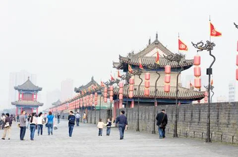 Ancient city wall Stock Photos