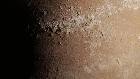 Ancient Clay Pot on Black Background Stock Footage 315919253
