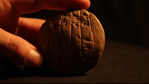 Ancient Clay Tablet Video stock 8970430