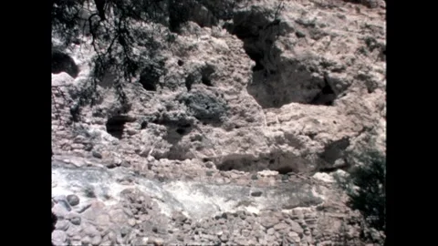 Ancient Cliffside Ruins Stock Footage 276291353