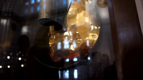 Ancient clock chimes in the ancient mosque of Istanbul Stock Footage 201662163