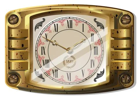 Ancient clock Stock Illustration