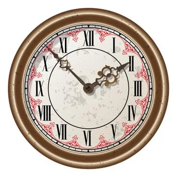 Ancient clock Stock Illustration