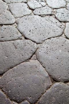 Ancient cobblestone road Foto stock