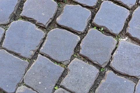 Ancient cobblestone Rome Stock Photos