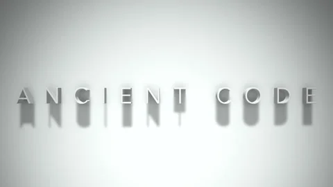 Ancient code 3D title animation with shadows on a white background Vidéo 297906167