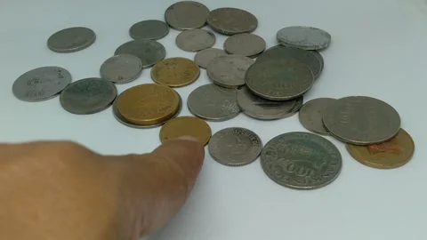Ancient coin &amp; Banknote13 Stock Footage 258748269