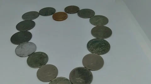 Ancient coin &amp; Banknote14 Stock Footage 258748327