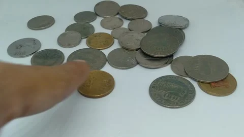 Ancient coin &amp; Banknote15 Stock Footage 258748507