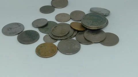 Ancient coin &amp; Banknote5 Stock Footage 258748373