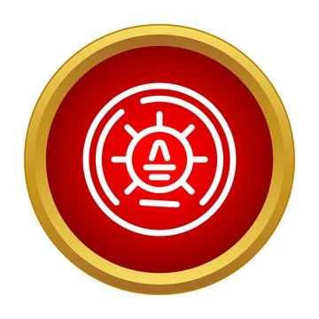 Ancient coin or medallion flat icon design Stock Illustration