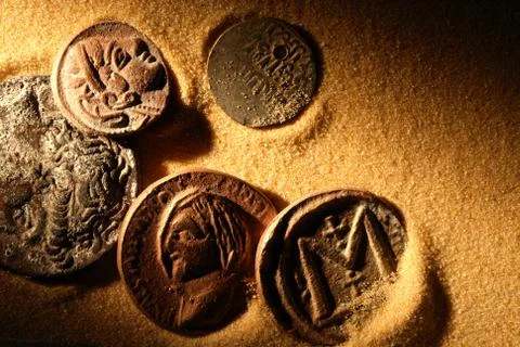 Ancient coins Stock Photos