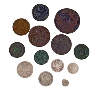 Ancient coins. Reverse Foto stock