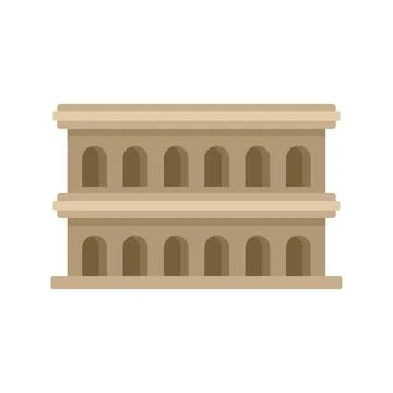 Ancient coliseum building showing classical architecture Ilustración de archivo