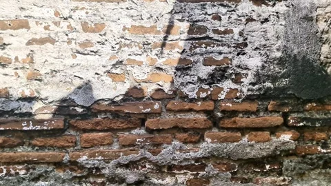 Ancient Colonial Heritage Brick Wall Texture Video stock 331554028