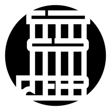 Ancient column architecture icon for official building Ilustración de archivo
