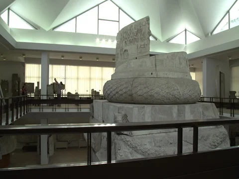 Ancient column in museum Stock Footage 76717048