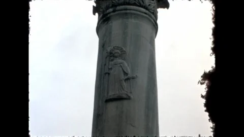 Ancient Column with Relief Stock Footage 278040144