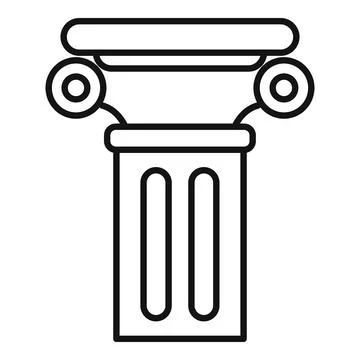 Ancient column is representing classical architecture style Stock Illustration