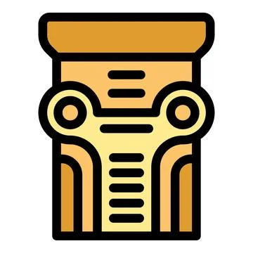 Ancient column representing classical architecture and historical heritage Ilustración de archivo