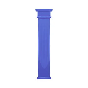 Ancient column ruin vector flat illustration. Stone pillar building or monume Ilustración de archivo