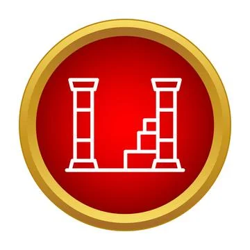 Ancient column ruins icon representing history and culture Stock-Illustration
