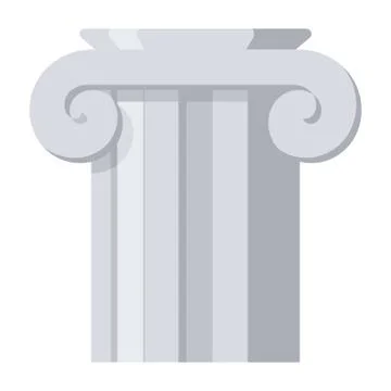 Ancient Column Vector Icon Stock Illustration