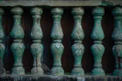 Ancient columns decorating the building Stock Photos