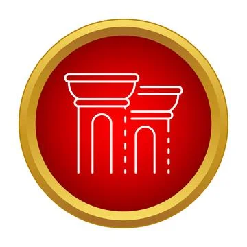 Ancient columns icon representing historical architecture and heritage Ilustración de archivo