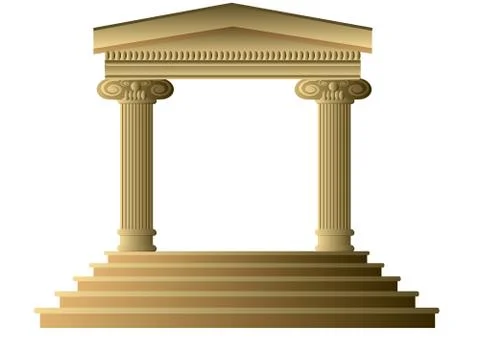 Ancient columns Stock Illustration