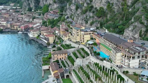 Ancient Columns in Italy from Above Video stock 297768422