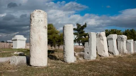 Ancient columns Stock Photos