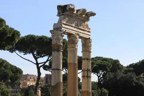 Ancient columns in Rome Stock Photos