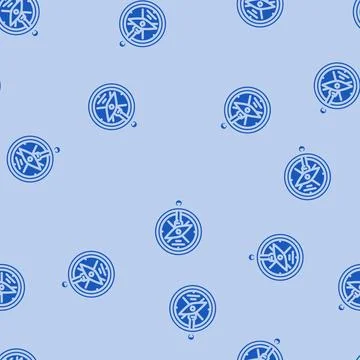 Ancient compass geographical discoveries glyph vector seamless pattern Stock Illustration