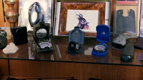 Ancient compasses showcase Stock Footage 86391410