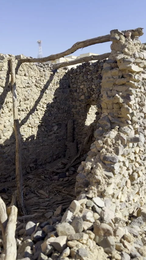 Ancient Construction of Prophet Streets With Stone and Mud Vídeo Stock 325804307