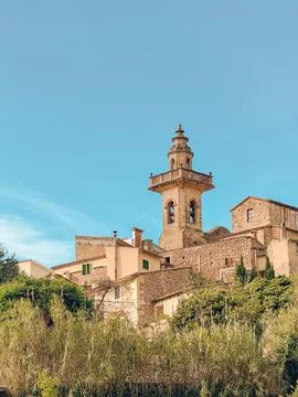 Ancient constructions in a small Catalan town in Mallorca Stock Photos