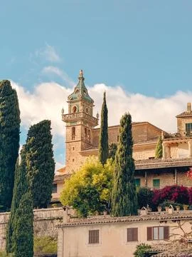 Ancient constructions in a small Catalan town in Mallorca Stock Photos