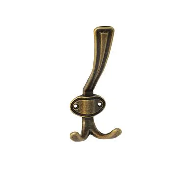 Ancient copper hanger hook for clothes Stock Photos