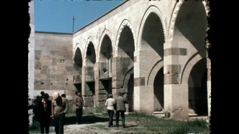Ancient Courtyard Exploration Stock Footage 278040059