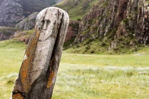 Ancient deer stone Foto stock