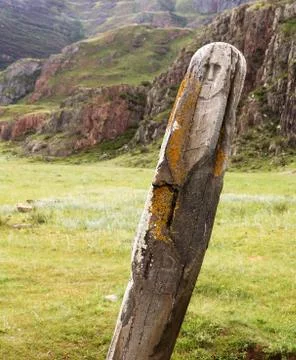 Ancient deer stone Stock Photos