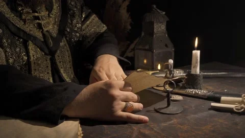 Ancient document. Video stock 199282201