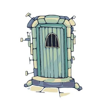 Ancient door Stock Illustration