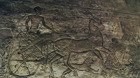Ancient Drawings Inside The Abu Simbel T... | Stock Video | Pond5